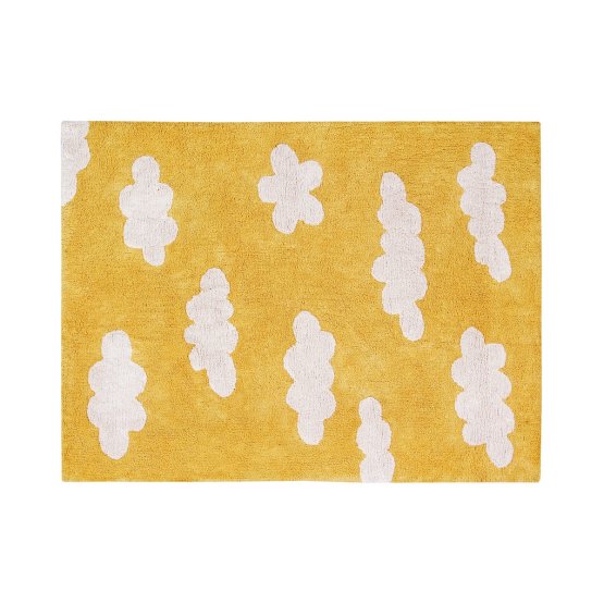 Dětský bavlněný koberec - Clouds Mustard