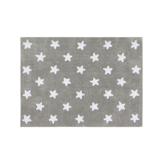 Dětský koberec s hvězdami Stars Grey - White