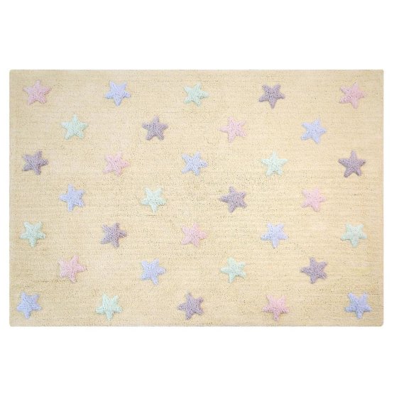 Dětský koberec s hvězdami Tricolor Stars - Vanilla 