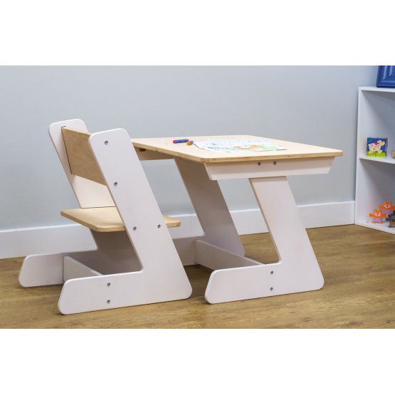 Dětský stůl s židličkou Zetko - bílý