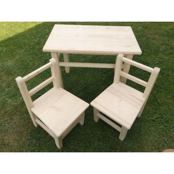 Dětský dřevěný stůl s židlemi Woodland