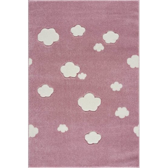 Dětský koberec Sky Cloud - šedo-růžový