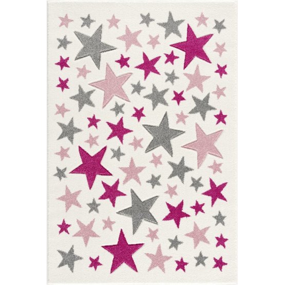 Dětský koberec Stella - krémovo-růžový