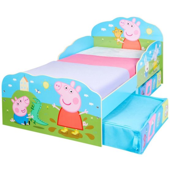 Dětská postel Peppa Pig s úložnými boxy