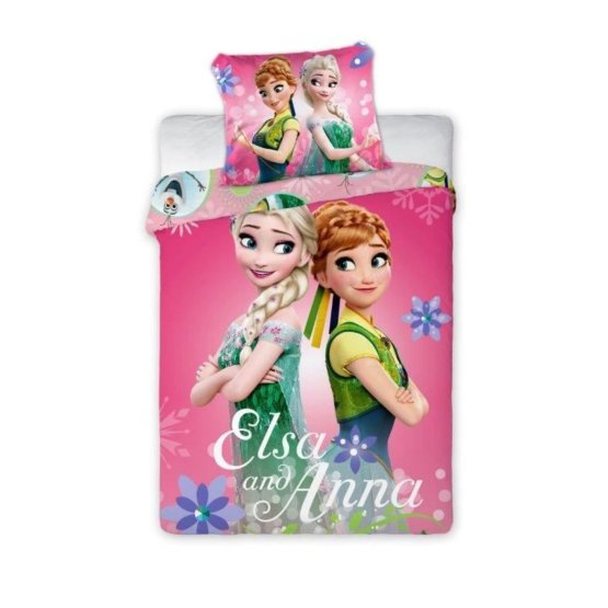 Dětské povlečení 100x135+40x60 Frozen - Princezny Elsa a Anna