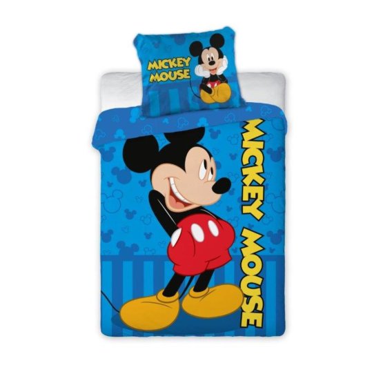 Dětské povlečení 100x135+40x60 Mickey Mouse - modré