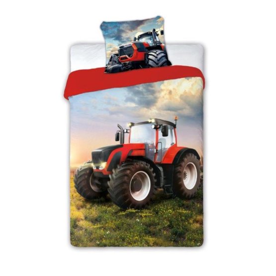 Dětské povlečení 140×200+70×90 Červený traktor