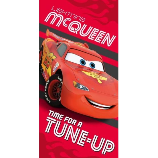 Dětská osuška 70x140 Cars - Blesk McQueen - červená