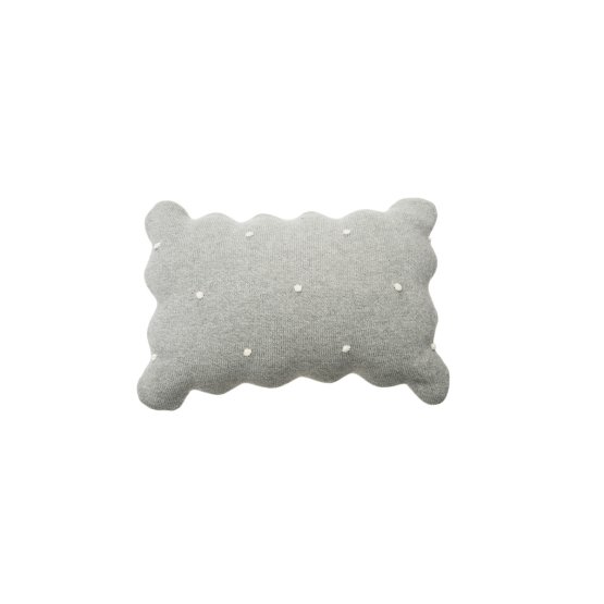 Dekorační pletený polštářek Biscuit - Grey