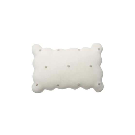 Dekorační pletený polštářek Biscuit - Ivory