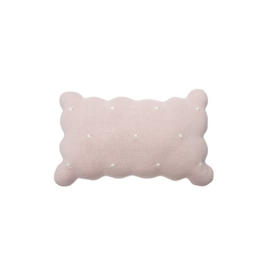 Dekorační pletený polštářek Biscuit - Pink