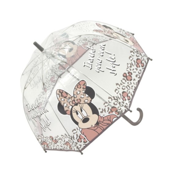 Dětský průhledný deštník Minnie Mouse - šedý