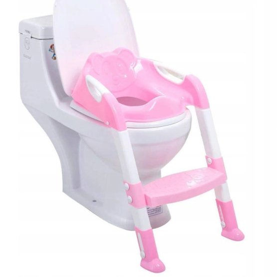 Židlička a schůdky na WC - růžová