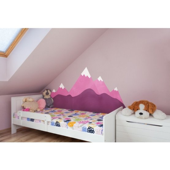 Pěnová ochrana zdi za postel Hory - růžová