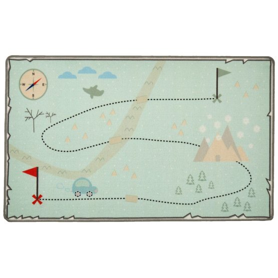 Dětský koberec Mapa pokladů - mátový
