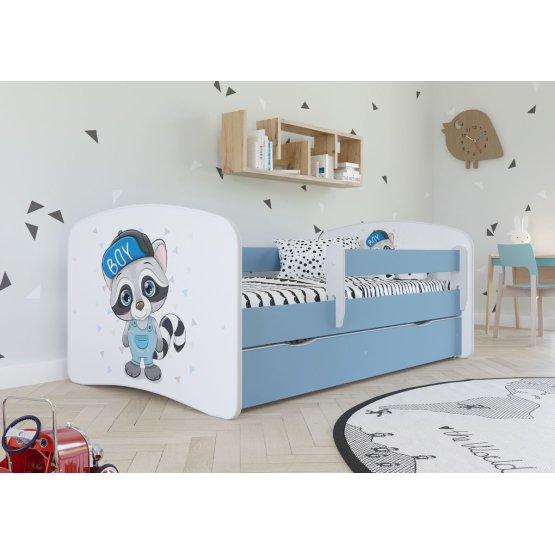  Dětská postel se zábranou - Mýval - modrá