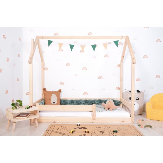 Dětská Montessori postel domeček Chimney- přírodní
