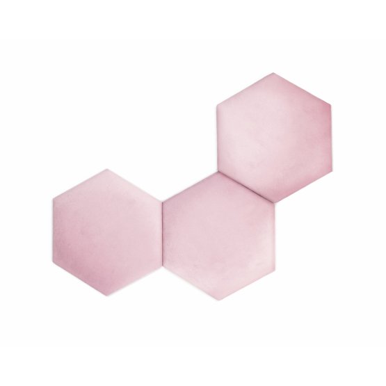 Čalouněný panel Hexagon - pudrově růžový