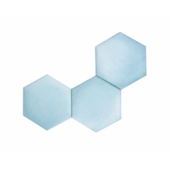 Čalouněný panel Hexagon - baby blue 
