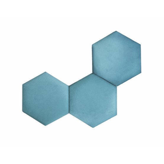 Čalouněný panel Hexagon - Smaragdový