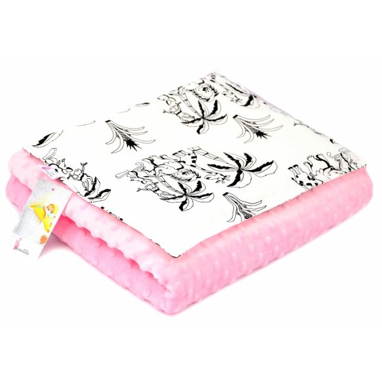 Dětská deka a polštář M Safari - růžová