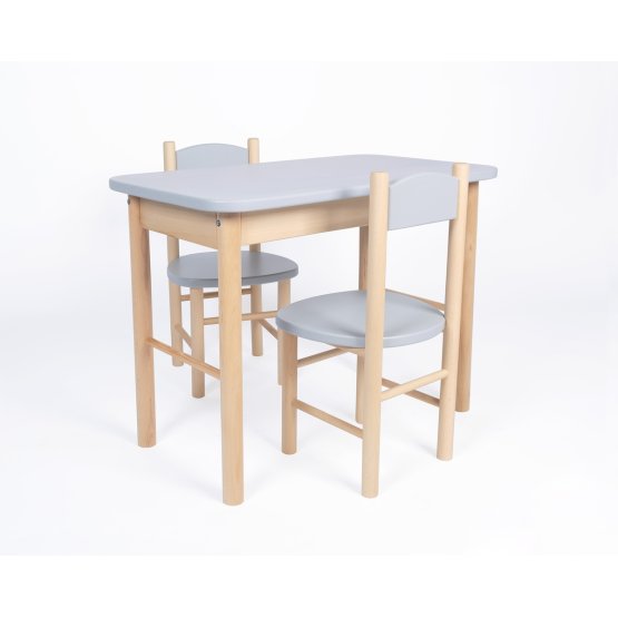 Set stolečku a židliček Simple - šedý