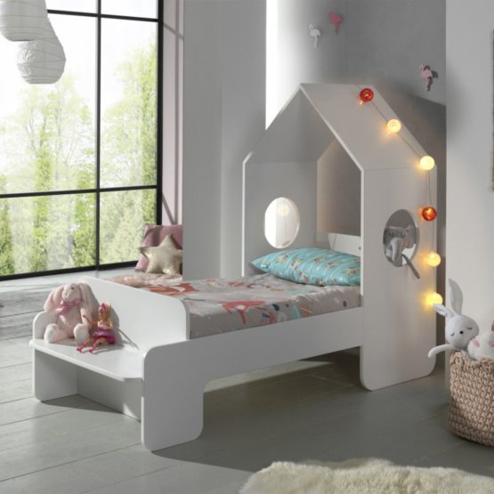 Dětská domečková postel Casami - bílá