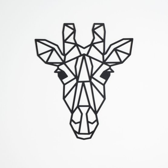 Dřevěný geometrický obraz - Žirafa - různé barvy