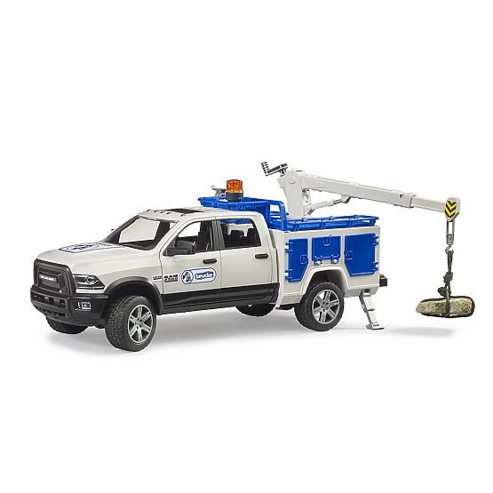 Bruder RAM 2500 Servisní vůz s otočným ramenem a majákem