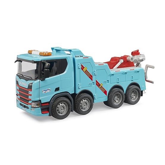 Bruder Scania Super 560R Vyprošťovací a odtahový vůz se zvukem a světlem
