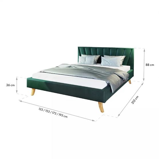 Čalouněná postel HEAVEN 120 x 200 cm - Šedá