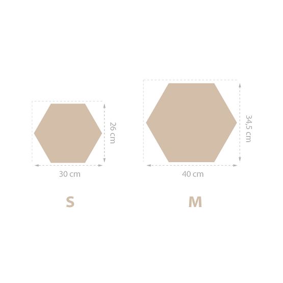 Čalouněný panel Hexagon - béžový