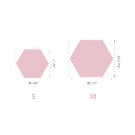 Čalouněný panel Hexagon - pudrově růžový