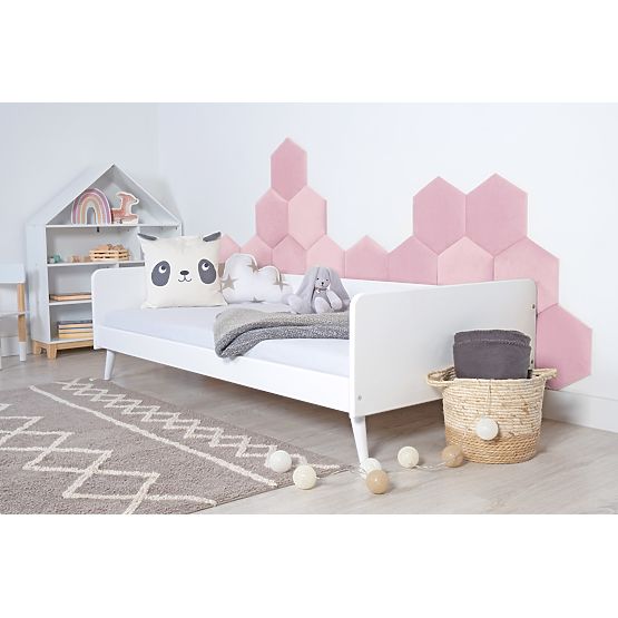 Čalouněný panel Hexagon - pudrově růžový
