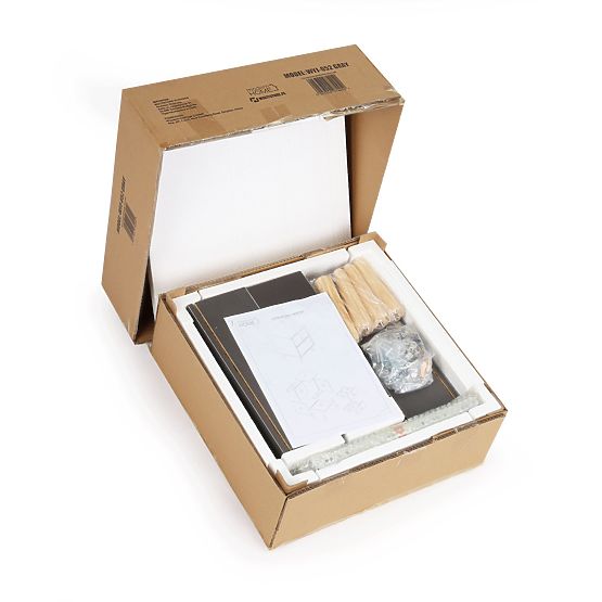 Černý noční stolek NORLA