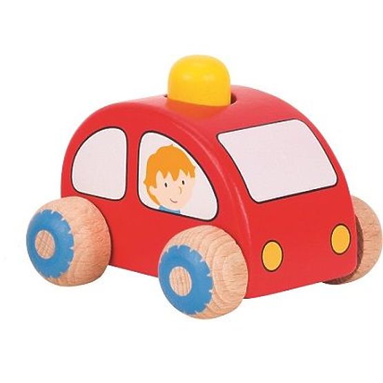 Červené autíčko s klaksonem