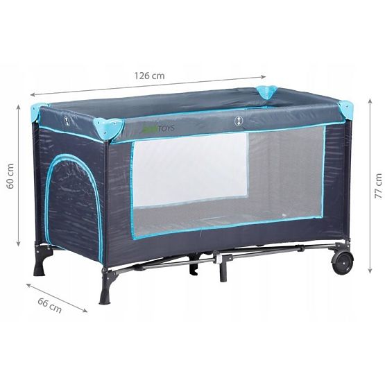 Cestování postýlka s matrací - námořnická modř