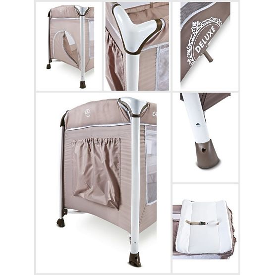 Cestovní postýlka CARETERO Deluxe beige Béžová