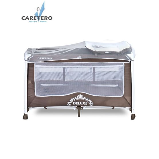 Cestovní postýlka CARETERO Deluxe graphite Šedá