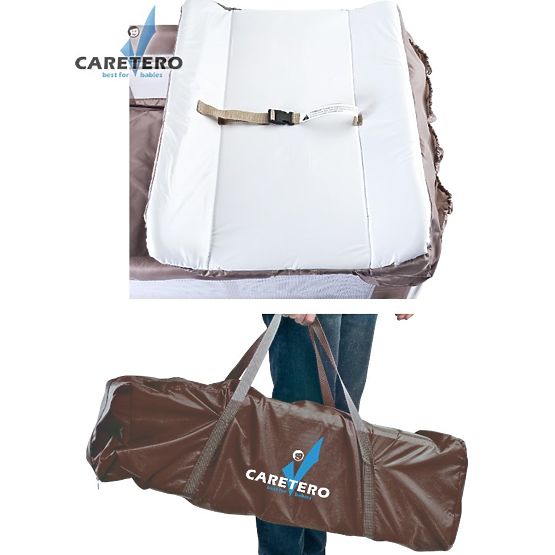 Cestovní postýlka CARETERO Deluxe graphite Šedá