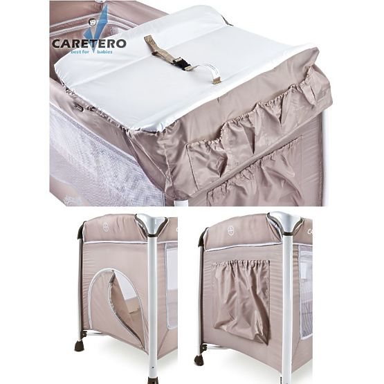 Cestovní postýlka CARETERO Deluxe grey Šedá