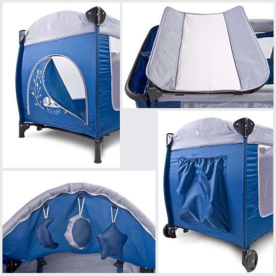 Cestovní postýlka CARETERO Grande Plus 2018 mint Zelená