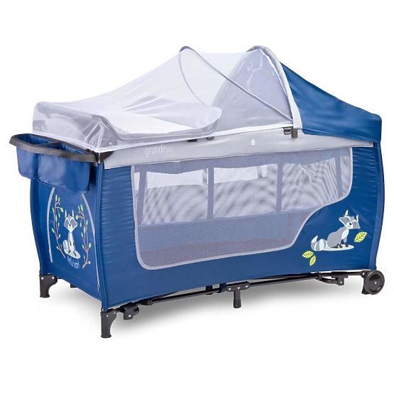 Cestovní postýlka CARETERO Grande Plus 2018 navy Modrá