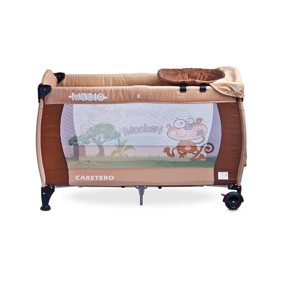 Cestovní postýlka CARETERO Medio brown-beige Hnědá