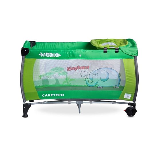 Cestovní postýlka CARETERO Medio green Zelená