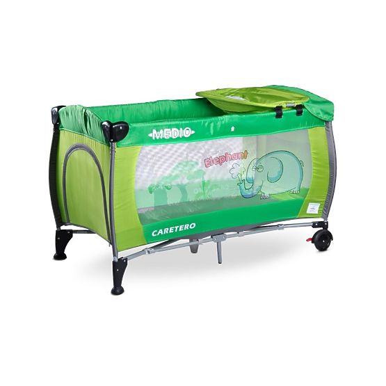 Cestovní postýlka CARETERO Medio green Zelená