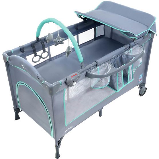 Cestovní postýlka Comfort Plus - šedo-mátová