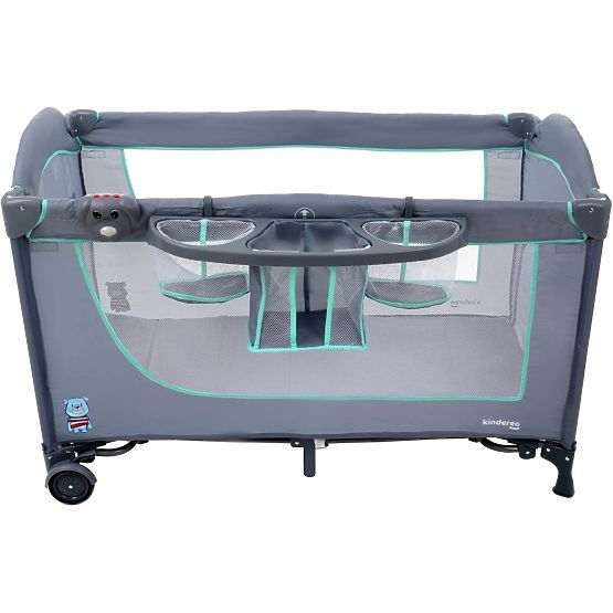 Cestovní postýlka Comfort Plus - šedo-mátová