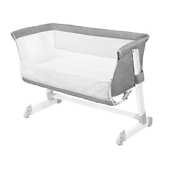 Cestovní postýlka k posteli rodičů Theo - světle šedá