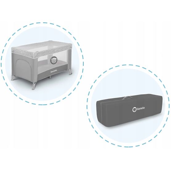 Cestovní postýlka Stefi Concrete - vícebarevná